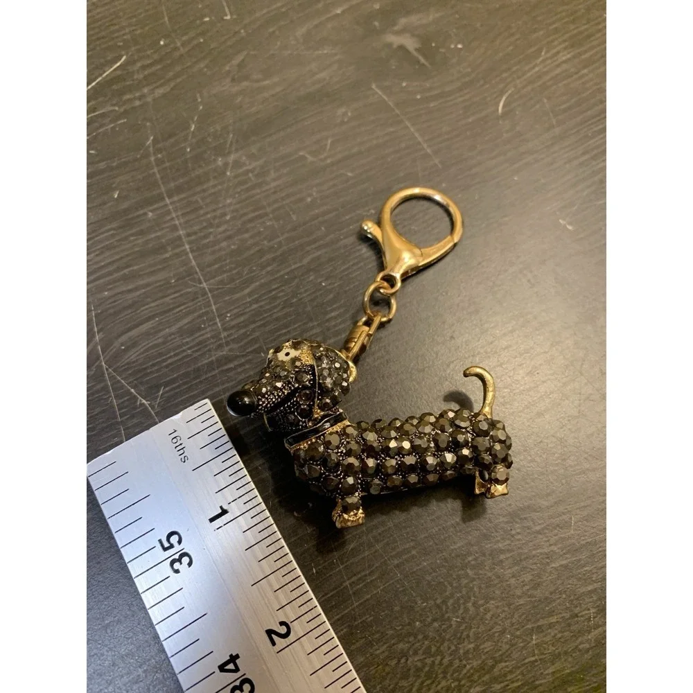 Bag Charm Keychain – Luxury, Dachshund, Puppy Dog Bling Bag Charm Keychain